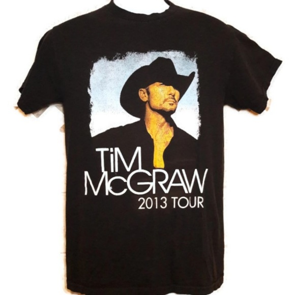 Tim McGraw 2013 Tour Tee Black Two Lanes of Freedom Brantley Gilbert Alstyle S - Picture 3 of 3